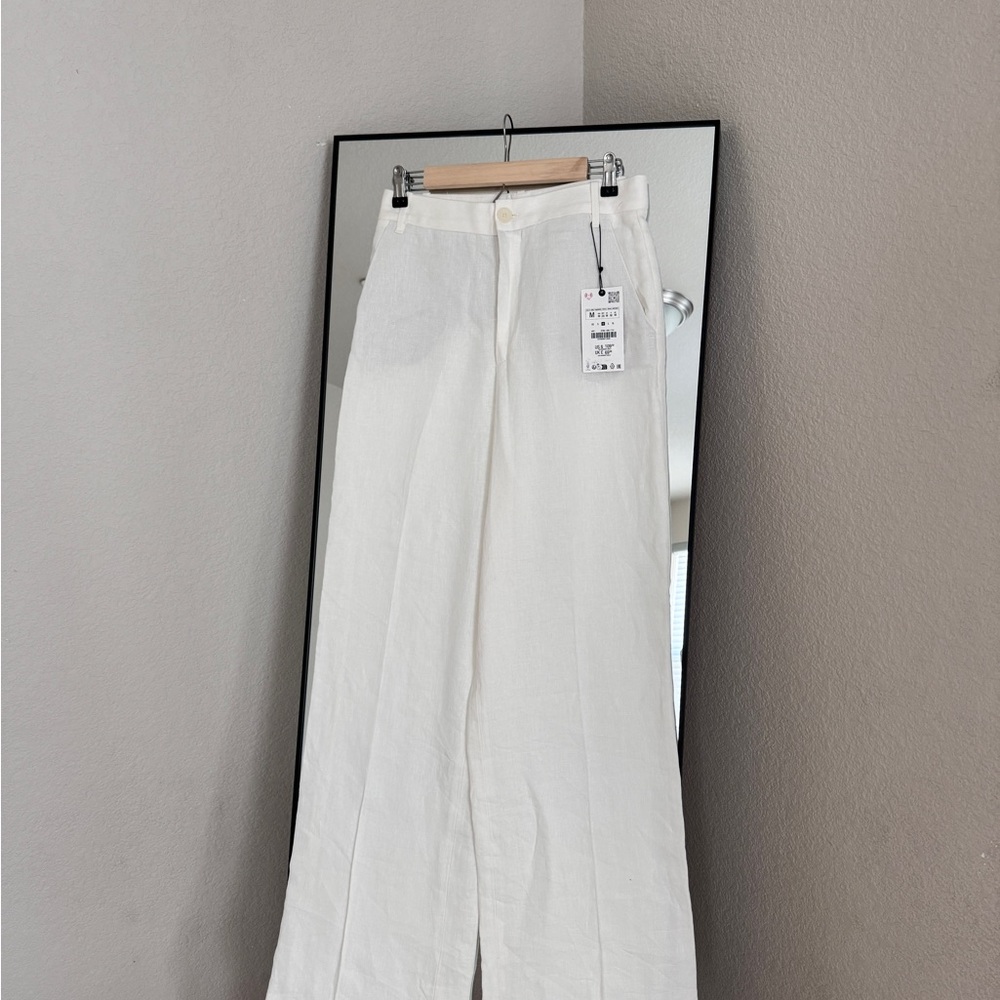 Zara Women's Linen Blend Pleate
Pants